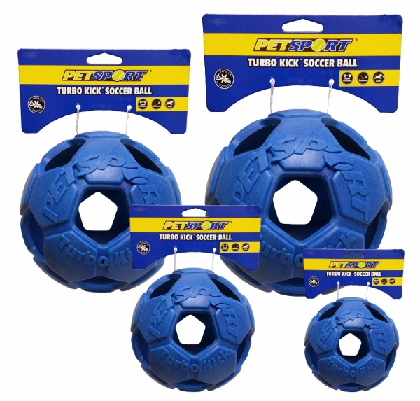 Petsport Turbo Kick Soccer Ball 10cm Blau